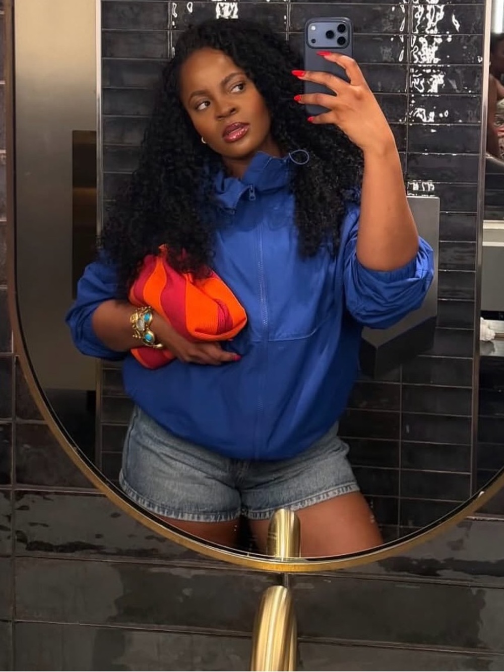 Deep Pink/Orange Clutch